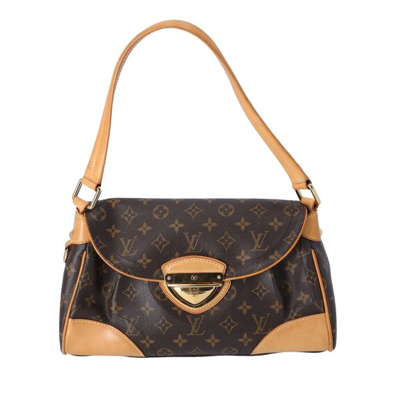 Louis Vuitton Beverly MM Monogram Handbag M40121 Brown Flap Shoulder Bag - Picture 1 of 11